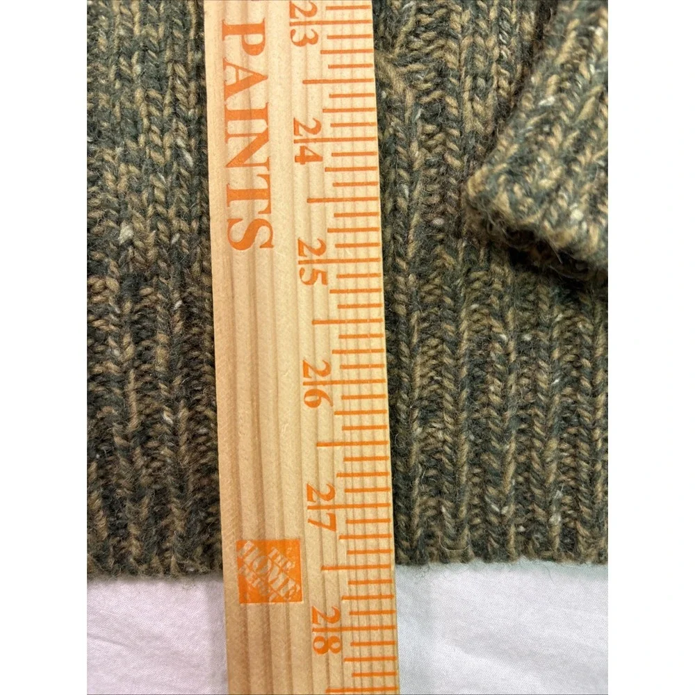 North Crest mens XL 46-48  grn Wool Blend Cable Knit Sweater Spirit of Adventure